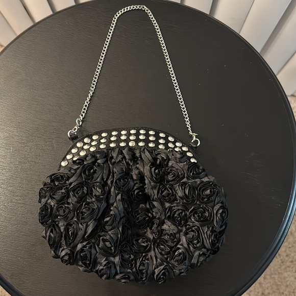 Betsey Johnson Bags Betsey Johnson Black Rose Purse Poshmark